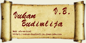 Vukan Budimlija vizit kartica